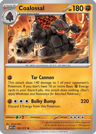 Image of Coalossal 120  - Reverse Holofoil ME Ascended Heroes - Rare