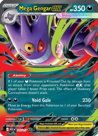 Image of Mega Gengar ex 125/217  - Holofoil ME Ascended Heroes - Double Rare