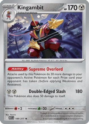 Image of Kingambit 148  - Holofoil ME Ascended Heroes - Rare