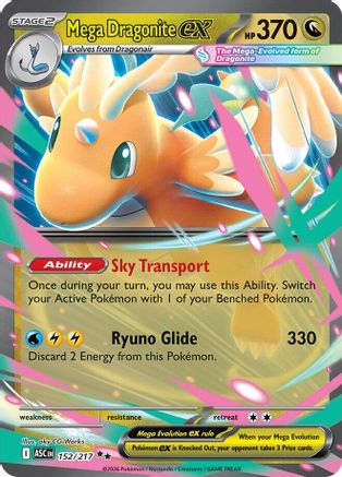 Image of Mega Dragonite ex 152/217  - Holofoil ME Ascended Heroes - Double Rare