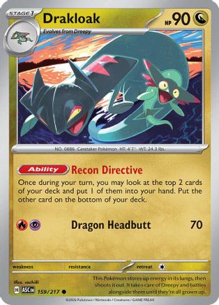 Image of Drakloak 159/217  - Reverse Holofoil ME Ascended Heroes - Common