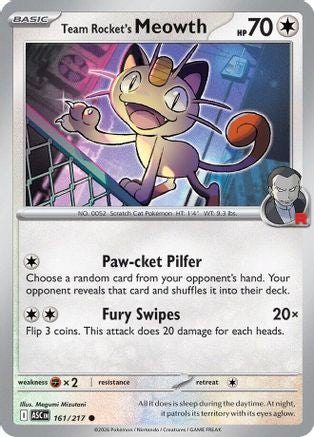 Image of Team Rocket's Meowth 161  ME Ascended Heroes - Common