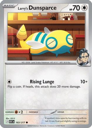 Image of Larry's Dunsparce 163  ME Ascended Heroes - Common