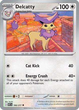 Image of Delcatty 166  - Reverse Holofoil ME Ascended Heroes - Uncommon