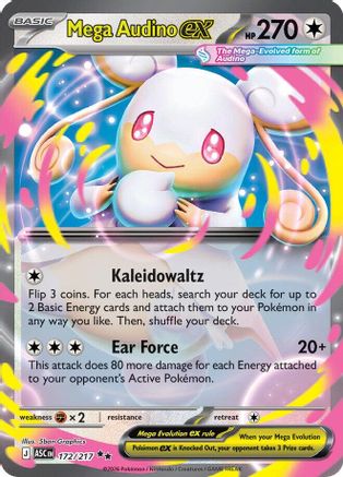 Image of Mega Audino ex 172/217  - Holofoil ME Ascended Heroes - Double Rare