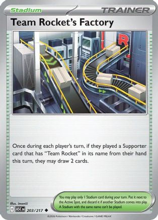 Image of Team Rocket's Factory 203  ME Ascended Heroes - Uncommon