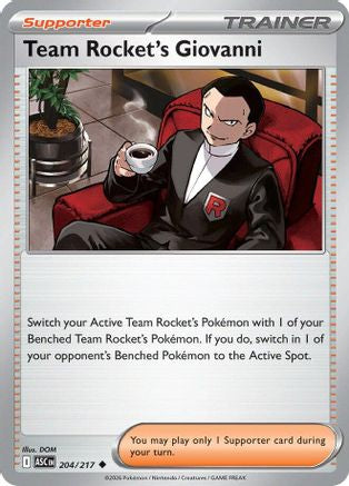 Image of Team Rocket's Giovanni 204  ME Ascended Heroes - Uncommon