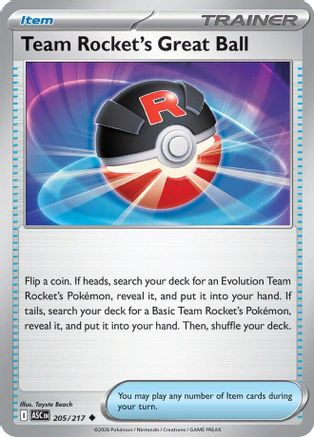 Image of Team Rocket's Great Ball 205  ME Ascended Heroes - Uncommon