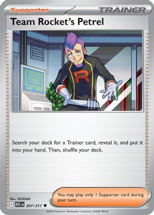 Image of Team Rocket's Petrel 207  ME Ascended Heroes - Uncommon