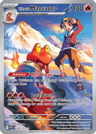 Image of Ethan's Magcargo 222/217  - Holofoil ME Ascended Heroes - Illustration Rare