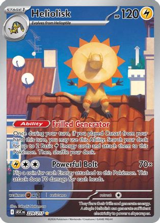 Image of Heliolisk 229/217  - Holofoil ME Ascended Heroes - Illustration Rare