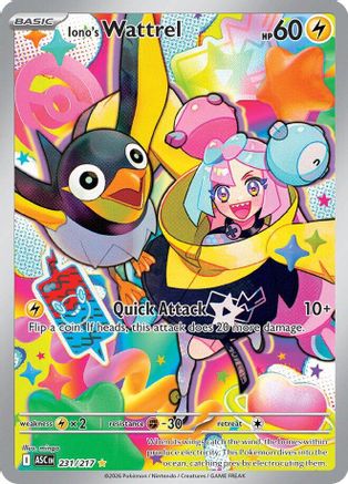 Image of Iono's Wattrel 231/217  - Holofoil ME Ascended Heroes - Illustration Rare