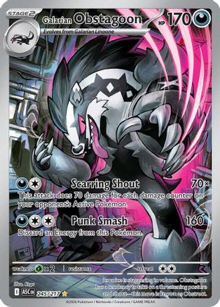Image of Galarian Obstagoon 245/217  - Holofoil ME Ascended Heroes - Illustration Rare