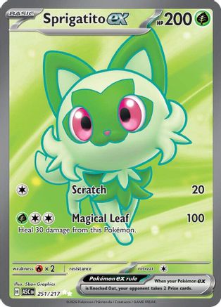 Image of Sprigatito ex 251  - Holofoil ME Ascended Heroes - Ultra Rare