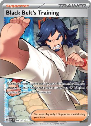 Image of Black Belt's Training 255  - Holofoil ME Ascended Heroes - Ultra Rare