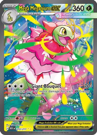 Image of Mega Meganium ex 272/217  - Holofoil ME Ascended Heroes - Special Illustration Rare