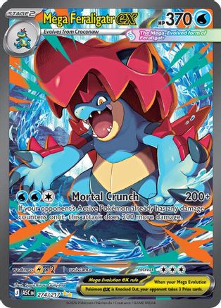 Image of Mega Feraligatr ex 274/217  - Holofoil ME Ascended Heroes - Special Illustration Rare