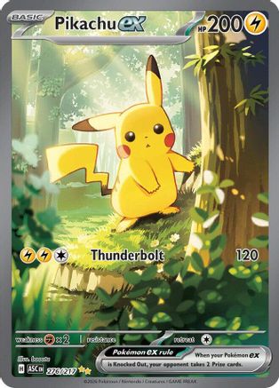 Image of Pikachu ex 276/217  - Holofoil ME Ascended Heroes - Special Illustration Rare