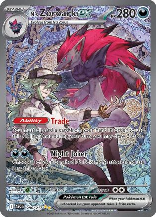 Image of N's Zoroark ex 286/217  - Holofoil ME Ascended Heroes - Special Illustration Rare
