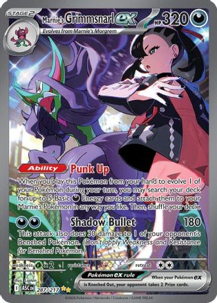 Image of Marnie's Grimmsnarl ex 287  - Holofoil ME Ascended Heroes - Special Illustration Rare