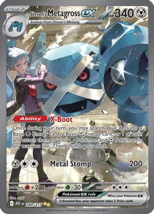 Image of Steven's Metagross ex 289  - Holofoil ME Ascended Heroes - Special Illustration Rare