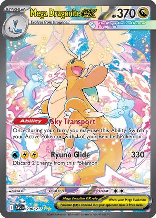 Image of Mega Dragonite ex 290/217  - Holofoil ME Ascended Heroes - Special Illustration Rare