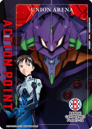 Image of Action Point Card (AP01) (Evangelion: New Theatrical Edition) (UEPR/BCV-AP01) - Union Arena Promotion Cards Foil