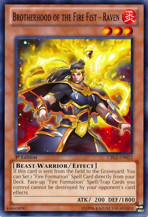 Image of Brotherhood of the Fire Fist - Raven (CBLZ-EN022) - Cosmo Blazer Unlimited