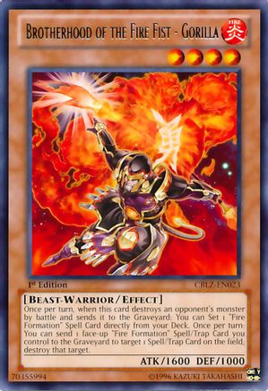Image of Brotherhood of the Fire Fist - Gorilla (CBLZ-EN023) - Cosmo Blazer 1st Edition