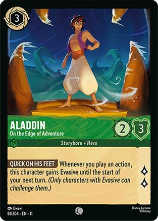 Image of Aladdin - On the Edge of Adventure (81/204) - Winterspell Cold Foil