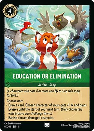 Image of Education or Elimination (97/204) - Winterspell Cold Foil