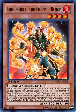 Image of Brotherhood of the Fire Fist - Dragon (CBLZ-EN025) - Cosmo Blazer Unlimited