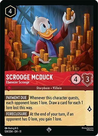 Image of Scrooge McDuck - Ebenezer Scrooge (124/204) - Winterspell Cold Foil