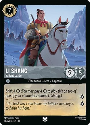 Image of Li Shang - Valiant Leader (183/204) - Winterspell