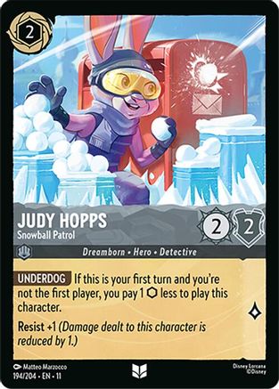 Image of Judy Hopps - Snowball Patrol (194/204) - Winterspell Cold Foil