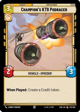 Image of Champion's KT-9 Podracer (232/264) - A Lawless Time
