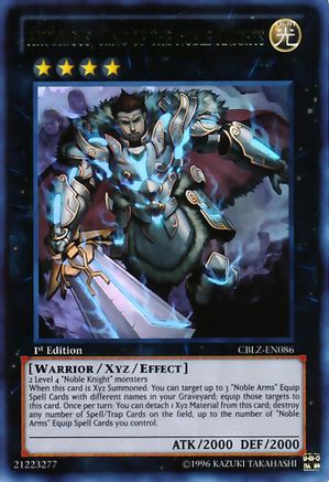 Image of Artorigus, King of the Noble Knights (CBLZ-EN086) - Cosmo Blazer 1st Edition
