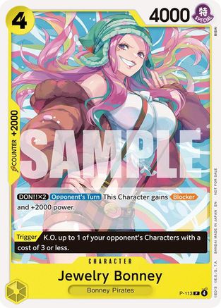 Image of Jewelry Bonney (Heroines Battle Pack) (P-113) - One Piece Promotion Cards Foil
