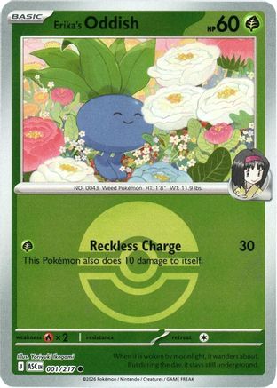 Image of Erika's Oddish (Poke Ball) 001  - Reverse Holofoil ME Ascended Heroes - Common