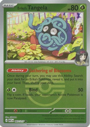 Image of Erika's Tangela (Poke Ball) 007/217  - Reverse Holofoil ME Ascended Heroes - Common