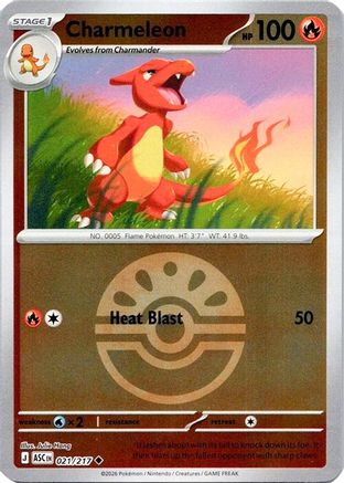 Image of Charmeleon (Quick Ball) 021  - Reverse Holofoil ME Ascended Heroes - Uncommon