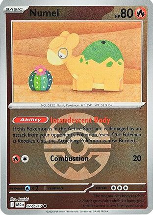 Image of Numel (Quick Ball) 027/217  - Reverse Holofoil ME Ascended Heroes - Common