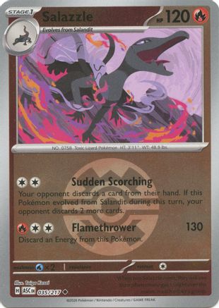 Image of Salazzle (Quick Ball) 035/217  - Reverse Holofoil ME Ascended Heroes - Uncommon