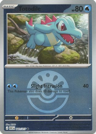 Image of Totodile (Friend Ball) 041  - Reverse Holofoil ME Ascended Heroes - Common