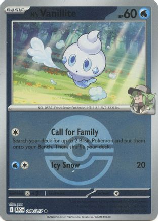 Image of N's Vanillite (Poke Ball) 049  - Reverse Holofoil ME Ascended Heroes - Common