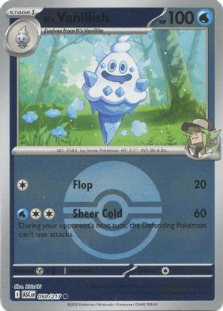 Image of N's Vanillish (Poke Ball) 050  - Reverse Holofoil ME Ascended Heroes - Common