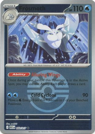 Image of Frosmoth (Friend Ball) 053  - Reverse Holofoil ME Ascended Heroes - Uncommon