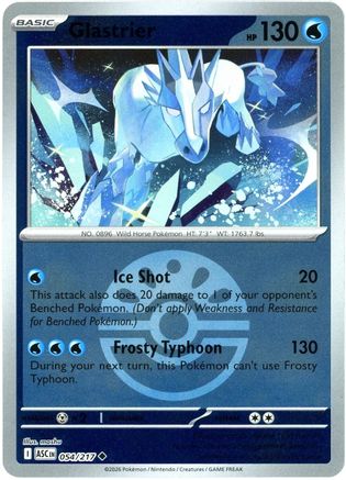 Image of Glastrier (Friend Ball) 054  - Reverse Holofoil ME Ascended Heroes - Uncommon