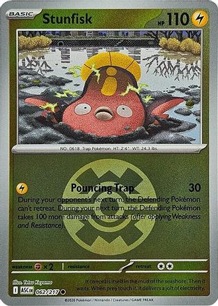 Image of Stunfisk (Quick Ball) 062  - Reverse Holofoil ME Ascended Heroes - Common