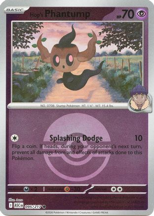 Image of Hop's Phantump (Poke Ball) 095  - Reverse Holofoil ME Ascended Heroes - Common